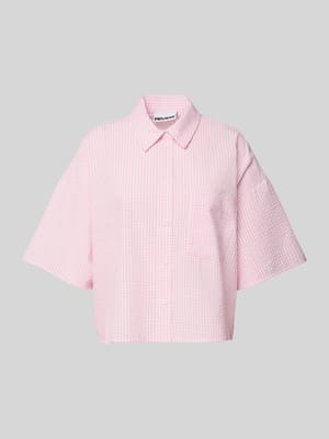 Bluse mit aufgesetzter Brusttasche und Hemdblusenkragen Shop The Look MANNEQUINE