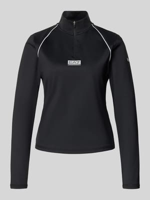 Functioneel shirt met opstaande kraag en logo Shop The Look MANNEQUINE