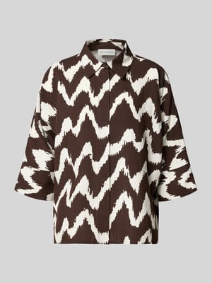Bluse aus Viskose-Mix mit 3/4-Arm Modell 'FAWEN' Shop The Look MANNEQUINE