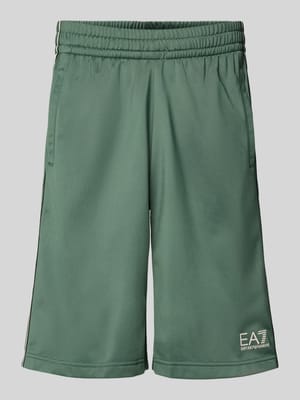 Shorts mit Logo und Eingrifftaschen Shop The Look MANNEQUINE