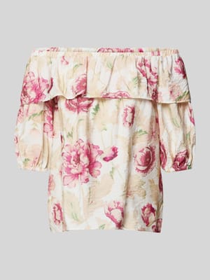 Regular Fit Bluse aus Viskose-Mix Modell 'Maise' Shop The Look MANNEQUINE