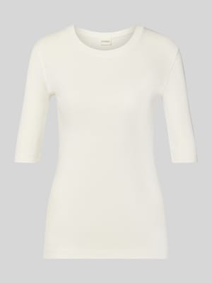 T-Shirt mit Rundhalsausschnitt und 1/2-Arm Shop The Look MANNEQUINE