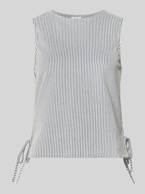 Blusentop mit seitlicher Schnürung Modell 'STRIPLO' Shop The Look MANNEQUINE
