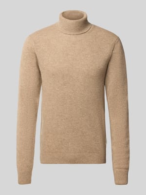 sweter z golfem o kroju slim fit z mieszanka wełny model 'Karl' Shop The Look MANNEQUINE
