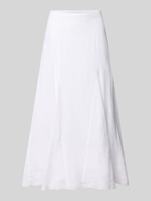 Spódnica lniana o linii a ze szwami działowymi Shop The Look MANNEQUINE