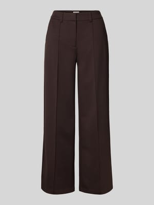 Spodnie materiałowe z szeroką nogawką z przeszytym kantem model ‘KATE’ Shop The Look MANNEQUINE