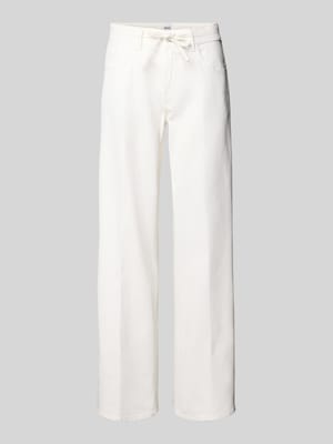 Jeansy z szeroką nogawką i wiązanym paskiem model ‘MORGAN’ Shop The Look MANNEQUINE