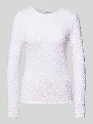 Slim Fit Longsleeve mit floralem Allover-Detail Shop The Look MANNEQUINE