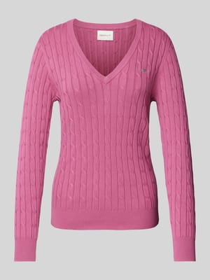 Gebreide pullover met kabelpatroon Shop The Look MANNEQUINE