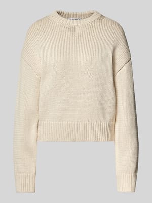 Gebreide pullover met extra brede schouders Shop The Look MANNEQUINE