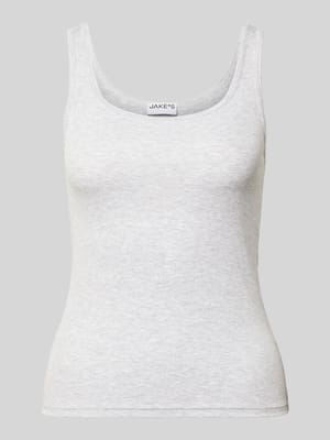 Tanktop mit Feinripp und Rundhalsausschnitt Shop The Look MANNEQUINE