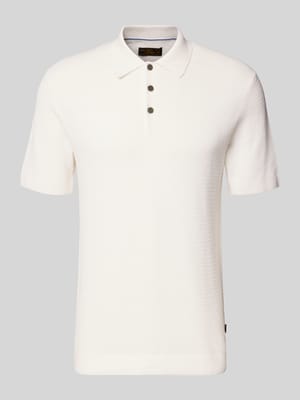 Regular Fit Poloshirt mit Strukturmuster Modell 'Riley' Shop The Look MANNEQUINE