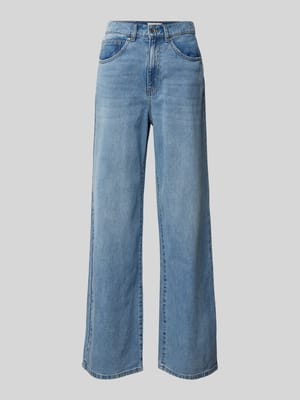 Wide Leg Jeans aus reiner Baumwolle mit Kontrastnähten Modell 'HOPE' Shop The Look MANNEQUINE