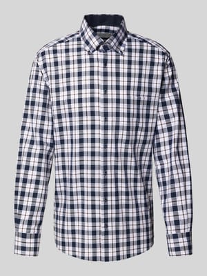 Comfort fit zakelijk overhemd met knoopsluiting Shop The Look MANNEQUINE