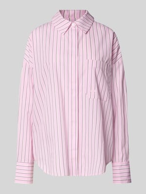 Relaxed Fit Hemdbluse mit Brusttasche Modell 'Farine' Shop The Look MANNEQUINE