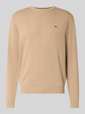 Strickpullover mit gerippten Abschlüssen Shop The Look MANNEQUINE