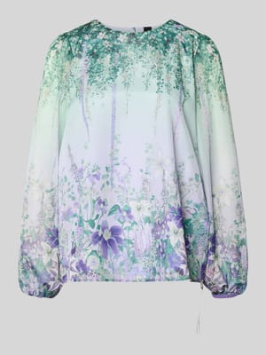Regular Fit Bluse mit Rundhalsausschnitt Shop The Look MANNEQUINE