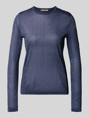 Regular  fit shirt met lange mouwen van glittermesh Shop The Look MANNEQUINE