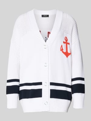 Cardigan mit überschnittenen Schultern und V-Ausschnitt Shop The Look MANNEQUINE