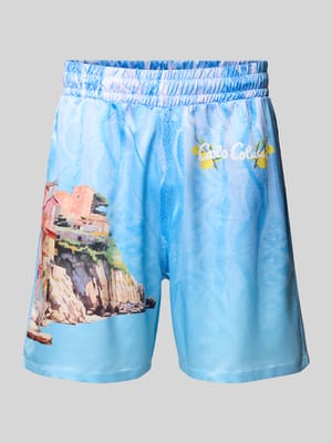 Oversized Shorts mit elastischem Bund Shop The Look MANNEQUINE