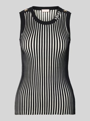 Tricottop van viscosemix met sierknopen Shop The Look MANNEQUINE