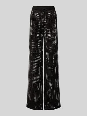 Wide Leg Häkelhose mit Lochmuster Shop The Look MANNEQUINE