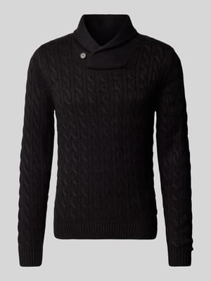 Gebreide pullover met opstaande kraag, model 'CRASH' Shop The Look MANNEQUINE