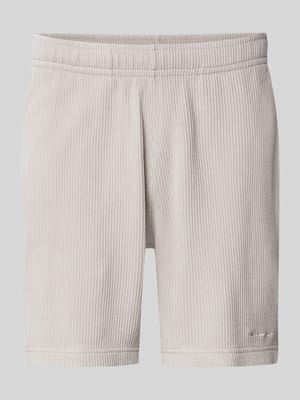 Shorts mit Strukturmuster und elastischem Bund Shop The Look MANNEQUINE