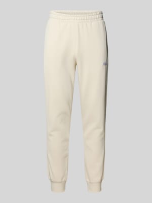 Sweatpants met labelstitching en elastische band Shop The Look MANNEQUINE