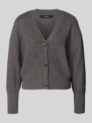 Oversized gebreid jack met v-hals model 'LEA' Shop The Look MANNEQUINE