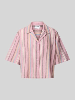 Leinenbluse mit Streifenmuster Shop The Look MANNEQUINE