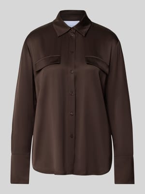 Bluzka satynowa z listwą guzikową – curated by Anouk Yve Shop The Look MANNEQUINE