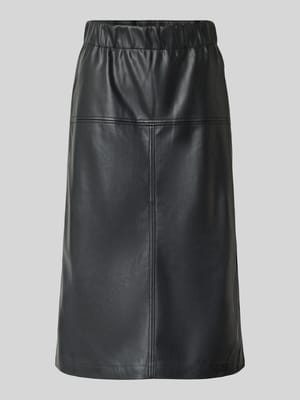 Midirock in Leder-Optik mit Gehschlitz Shop The Look MANNEQUINE