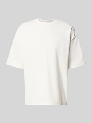 Relaxed Fit T-Shirt mit Strukturmuster Shop The Look MANNEQUINE