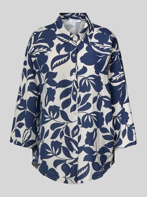 Bluse mit Knopfleiste und 3/4-Arm Shop The Look MANNEQUINE