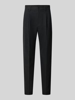 Spodnie materiałowe o kroju straight fit z domieszką bawełny Shop The Look MANNEQUINE