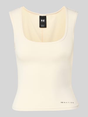 Slim Fit Top mit Logo-Detail Modell 'Refine' Shop The Look MANNEQUINE