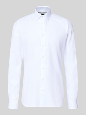 Slim fit zakelijk overhemd van twillstof met extra lange mouw Shop The Look MANNEQUINE
