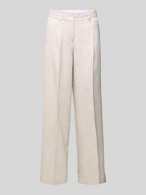 Straight leg stoffen broek met bandplooien Shop The Look MANNEQUINE