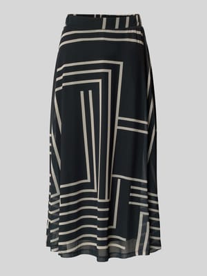 Midirock mit geometrischem Allover-Print Modell 'Serena' Shop The Look MANNEQUINE