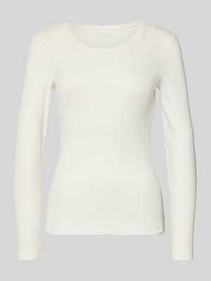 Slim Fit Longsleeve mit Spitzenbesatz Shop The Look MANNEQUINE