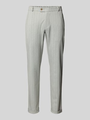 Tapered fit stoffen broek met applicaties, model 'Clow' Shop The Look MANNEQUINE