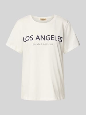 T-Shirt mit Rundhalsausschnitt Shop The Look MANNEQUINE