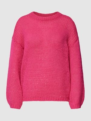 Gebreide pullover met extra brede schouders, model 'ADA' Shop The Look MANNEQUINE