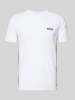 Slim Fit T-Shirt mit Label Print Modell 'TOP SPIN CB' Shop The Look MANNEQUINE