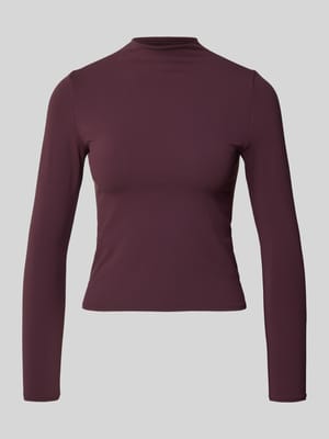 Slim Fit Longsleeve mit Stehkragen Shop The Look MANNEQUINE