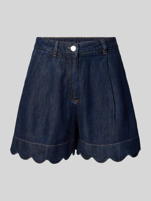 Jeansshorts aus Lyocell mit Wellensaum Shop The Look MANNEQUINE