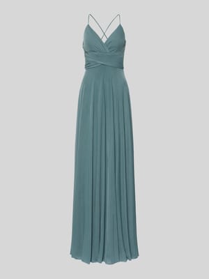 Maxikleid in Wickel-Optik mit rückseitiger Schnürung Shop The Look MANNEQUINE