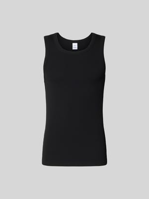 Slim Fit Top mit Rundhalsausschnitt Shop The Look MANNEQUINE