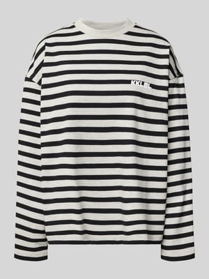 Oversized Longsleeve mit Streifenmuster Shop The Look MANNEQUINE